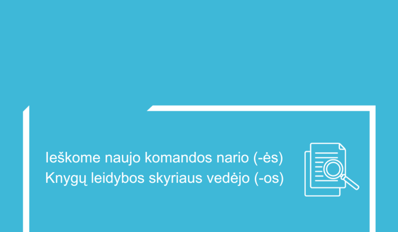Ieškome naujo komandos nario
